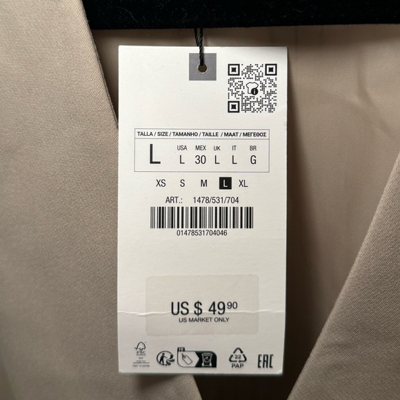 ZARA Mixed Pinstripe Vest - Picture 5 of 5